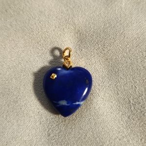Kendra Scott Charm Angie Carved Heart Charm Blue
